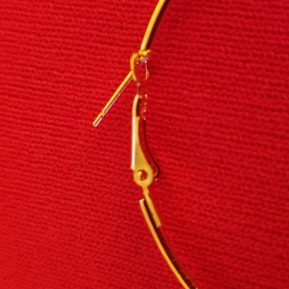 Hoop Goldtone Earrings - Picture 3 of 6